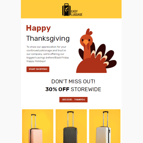 Simple Modern Thanksgiving Sale With Coupon